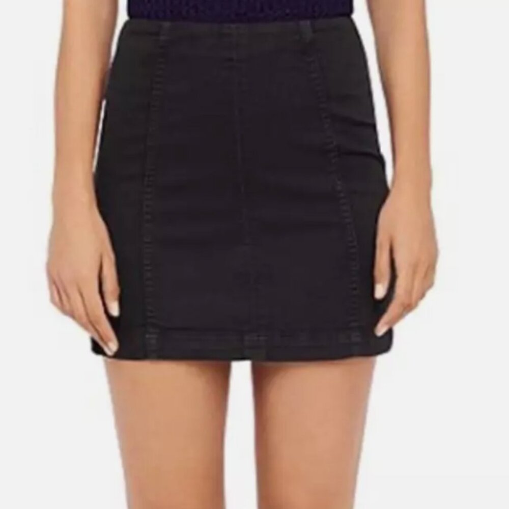 Free People Dark Charcoal High Waist  Skirt